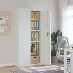 Sonata H Шкаф за папки светлосив 90x40x200 см стомана - Corpuri, vitrine, biblioteci modulare