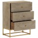 Sonata H Скрин с чекмеджета 55x30x76 см масивно дърво манго и желязо