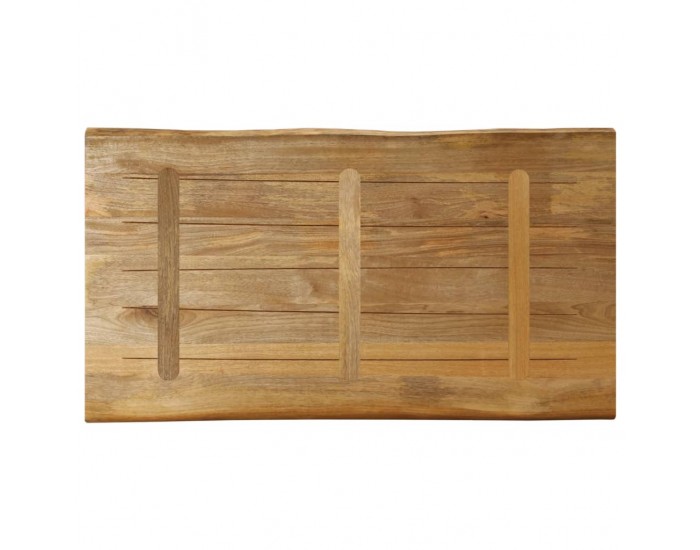 Sonata H Плот за маса, жив ръб, 100x60x3,8 см, масивно дърво грубо манго