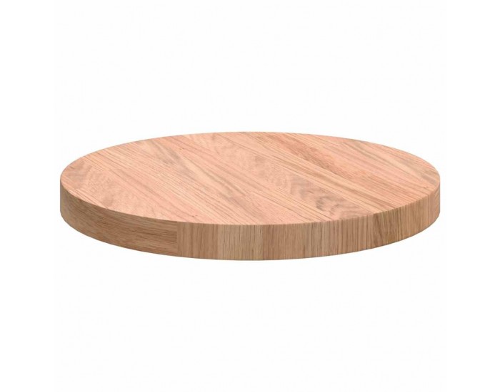 Sonata H Топ за маса Светлокафяво Ø 30 x 2.5 cm Солидно дъбово дърво
