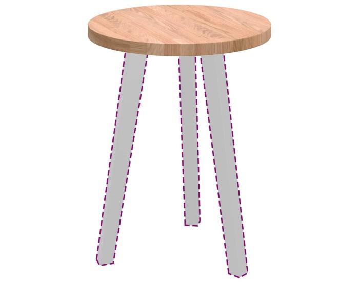 Sonata Placă de masă Ø 40 x 2,5 cm Rotund Lemn de stejar masiv