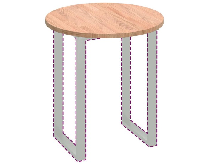 Sonata Placă de masă Ø 70 x 2,5 cm Rotund Lemn de stejar masiv