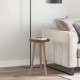 Sonata H Топ за маса Тъмнокафяв Ø 30 x 2.5 cm Солидно дъбово дърво