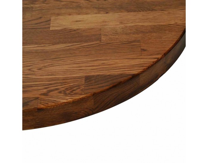 Sonata H Топ за маса Тъмнокафяв Ø 40 x 2.5 cm Солидно дъбово дърво