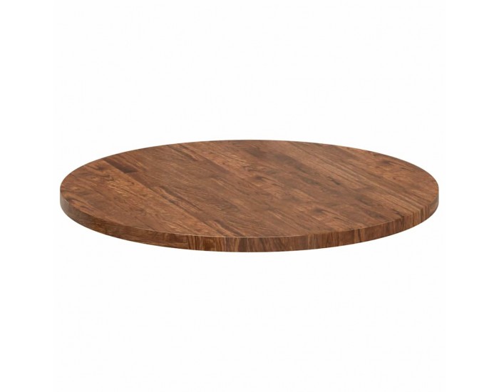 Sonata H Топ за маса Тъмнокафяв Ø 70 x 2.5 cm Солидно дъбово дърво