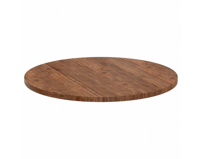 Sonata H Топ за маса Тъмнокафяв Ø 80 x 2.5 cm Солидно дъбово дърво