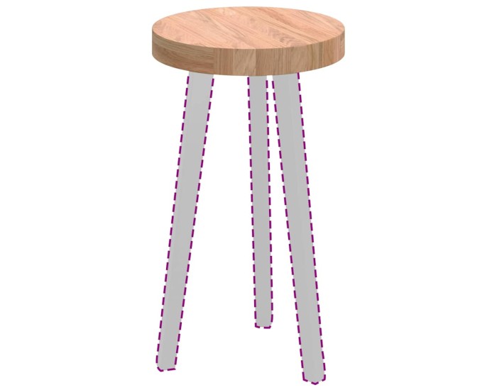Sonata Placă de masă Ø 30 x 4 cm Rotund Lemn de stejar masiv