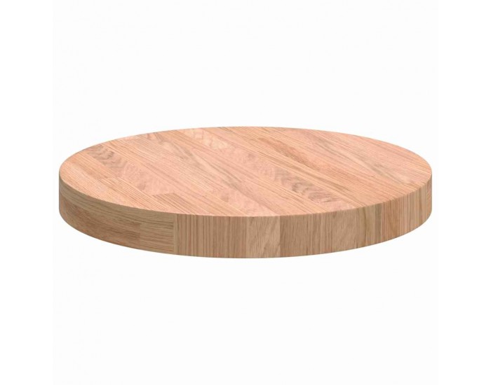 Sonata H Топ за маса Светлокафяво Ø 40 x 4 cm Солидно дъбово дърво