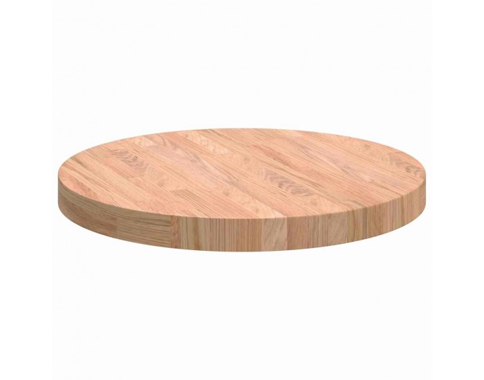 Sonata H Топ за маса Светлокафяво Ø 50 x 4 cm Солидно дъбово дърво