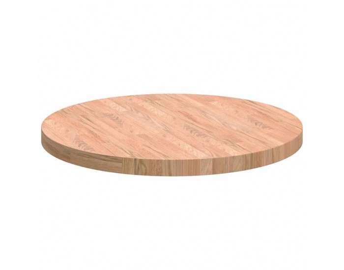 Sonata H Топ за маса Светлокафяво Ø 70 x 4 cm Солидно дъбово дърво