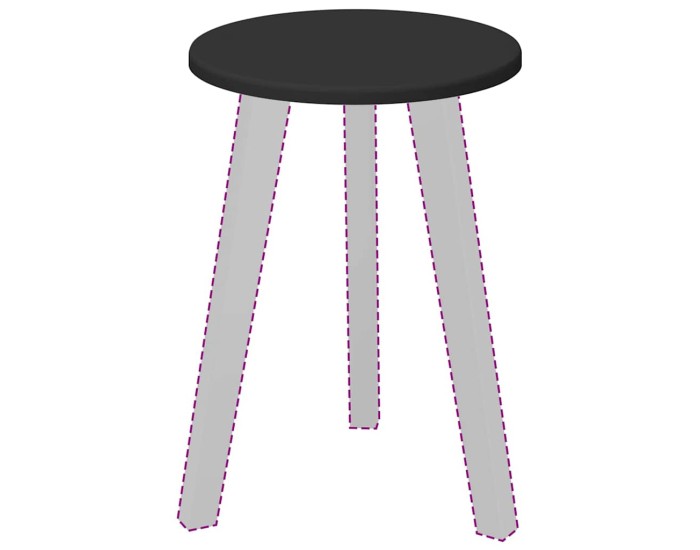 Sonata Placă de masă Ø 30 x 1,5 cm Rotund Lemn prelucrat Negru
