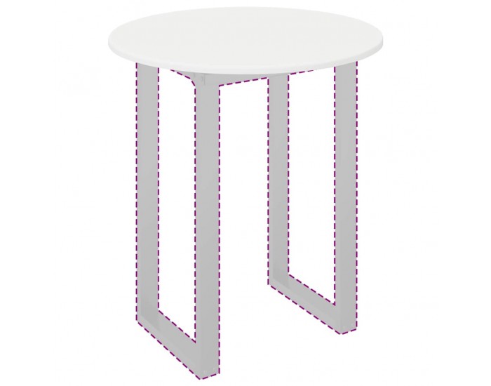 Sonata H Топ за маса Бяло 60 x 60 x 1.5 cm Инженерно дърво