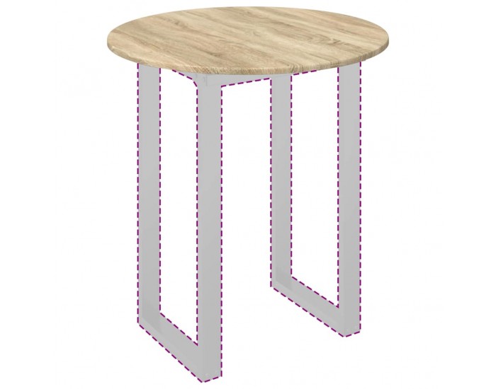 Sonata H Топ за маса дъб сонома 70 x 70 x 1.5 cm Инженерно дърво