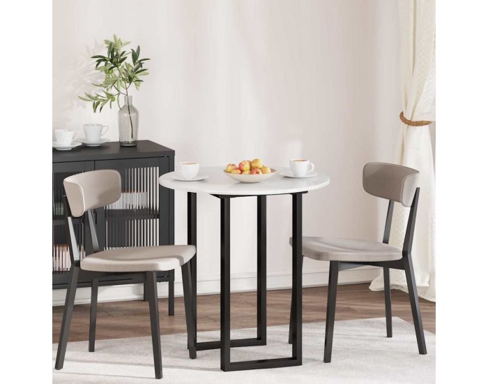 Sonata H Топ за маса Бяло Със Силен Гланц 70 x 70 x 1.5 cm