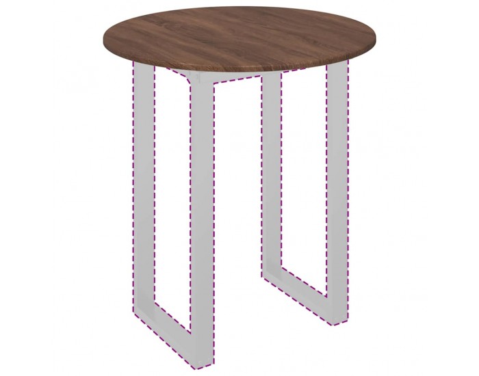 Sonata H Топ за маса Кафяв дъб 70 x 70 x 1.5 cm Инженерно дърво