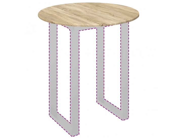 Sonata H Топ за маса дъб сонома 80 x 80 x 1.5 cm Инженерно дърво