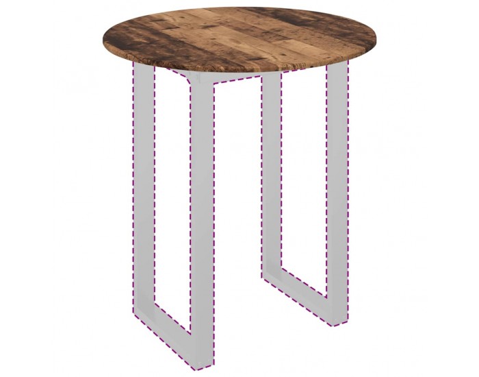 Sonata H Топ за маса Старо дърво 80 x 80 x 1.5 cm Инженерно дърво