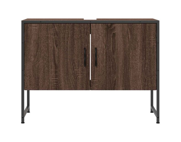 Sonata Dulap chiuveta de baie, stejar maro, 80x33x60 cm, lemn compozit
