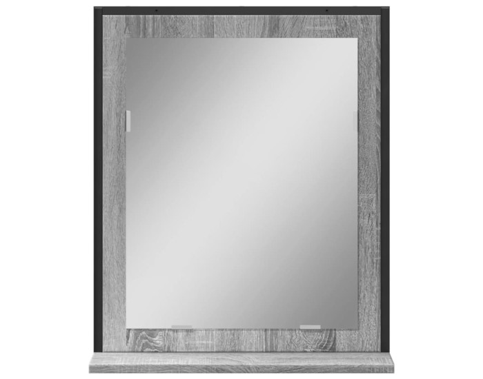 Sonata Oglindă baie cu raft gri sonoma 50x12x60 cm lemn prelucrat