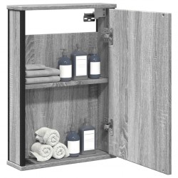 Sonata H Огледален шкаф за баня сив сонома 42x12x60 см инженерно дърво - Dulapuri de baie