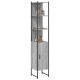 Sonata Dulap de baie, gri sonoma, 33x33x185,5 cm, lemn prelucrat