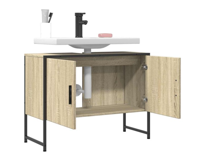 Sonata Dulap chiuveta de baie, stejar sonoma, 80x33x60cm lemn compozit