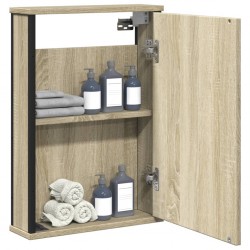 Sonata H Шкаф за баня с огледало дъб сонома 42x12x60 см инженерно дърво - Dulapuri de baie