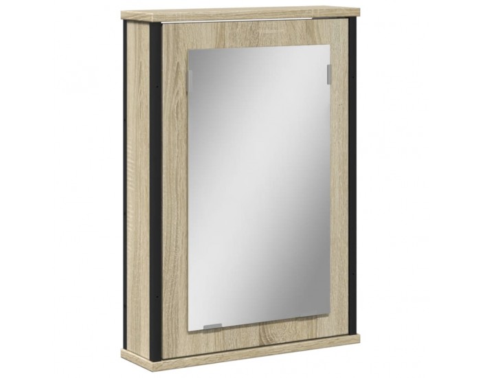 Sonata H Шкаф за баня с огледало дъб сонома 42x12x60 см инженерно дърво