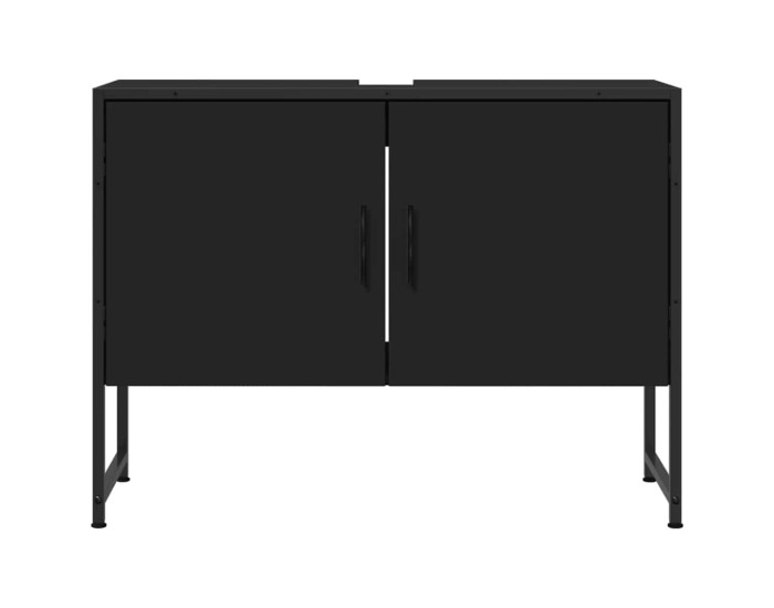 Sonata Dulap chiuveta de baie, negru, 80x33x60 cm, lemn compozit