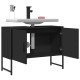 Sonata Dulap chiuveta de baie, negru, 80x33x60 cm, lemn compozit