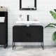 Sonata Dulap chiuveta de baie, negru, 80x33x60 cm, lemn compozit