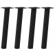 Sonata H Крака за масичка за кафе, 4 бр., черни, 42 см, стомана