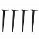 Sonata H Крака за масичка за кафе, конична форма, 4 бр., черни, 30-31 см, стомана