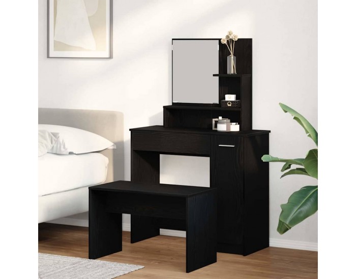 Sonata H Комплект тоалетно шкафче 2 pcs Черен дъб 86.5 x 35 x 136 cm