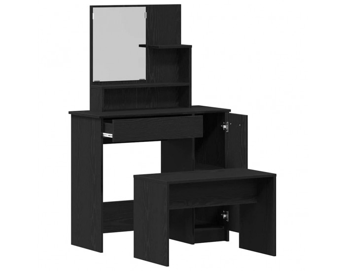 Sonata H Комплект тоалетно шкафче 2 pcs Черен дъб 86.5 x 35 x 136 cm