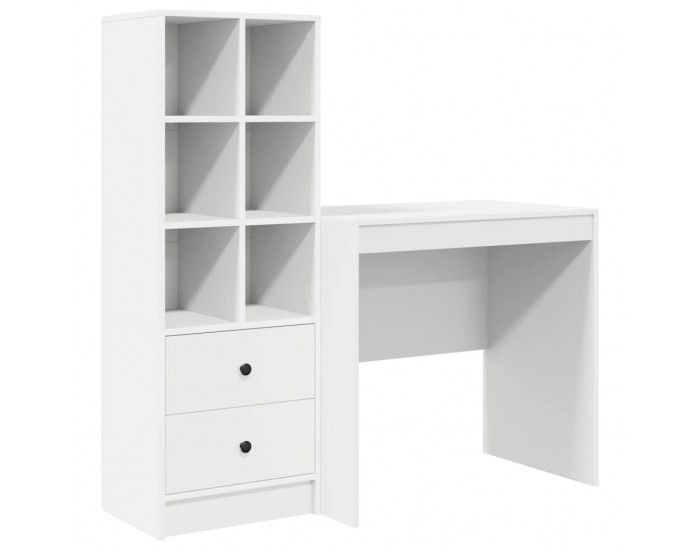Sonata H Бюро с място за съхранение с рафт 2 pcs Бяло 80 x 50 x 76 см