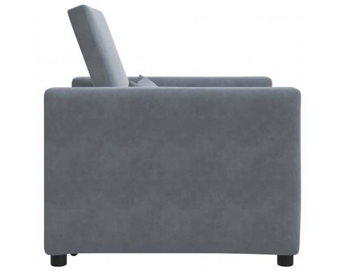 Sonata H Единичен диван легло с колела Тъмносив 90 x 165 x 87 см Кадифе