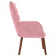 Sonata Scaun de relaxare, roz, catifea