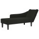 Sonata Sezlong cu cotiera dreapta catifea neagra