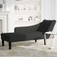 Sonata Sezlong cu cotiera dreapta catifea neagra