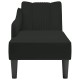 Sonata Sezlong cu cotiera dreapta catifea neagra