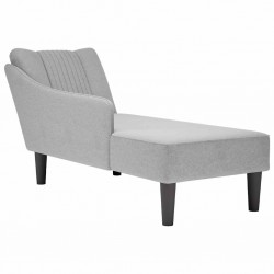 Sonata H Шезлонг с десен подлакътник Cloud Grey Fabric - Taburete