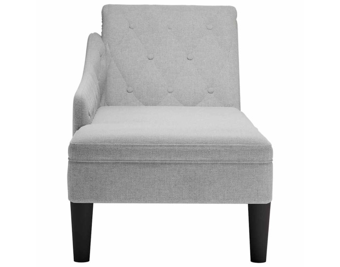 Sonata Șezlong cu pernă și cotieră dreaptă, gri nor, textil
