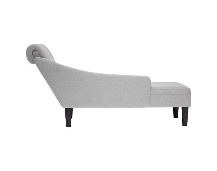 Sonata Șezlong cu pernă și cotieră dreaptă, gri nor, textil