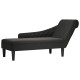 Sonata Șezlong cu pernă și cotieră dreaptă, negru, textil