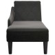 Sonata Șezlong cu pernă și cotieră dreaptă, negru, textil