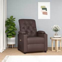 Sonata H Изправящ масажен стол, кафяв, изкуствена кожа - Mobilier cu mecanism de relaxare