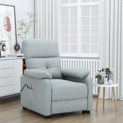 Sonata H Електрически масажен стол, светлосив, текстил - Mobilier cu mecanism de relaxare