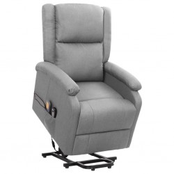Sonata H Изправящ масажен стол, светлосив, текстил - Mobilier cu mecanism de relaxare
