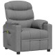 Sonata Fotoliu de masaj electric rabatabil, gri deschis, textil